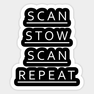 Scan Stow Scan Repeat Sticker